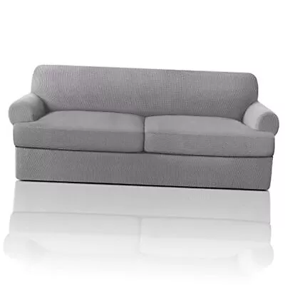  T Cushion Sofa Slipcover 3 Pieces Sofa Covers For T 2 Cushion Sofa Dove • $97.58