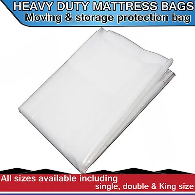 Mattress Bag Heavy Duty Removal Storage Moving Trade Diy Polythene Thick Cover. • £4