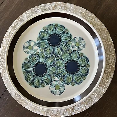 Mikasa Blue Floral MCM Stoneware Gavan 12” Platter Plate • $16.99