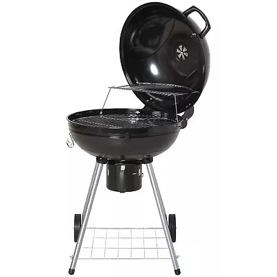 Outsunny Portable Kettle Charcoal BBQ Grill Outdoor Barbecue Picnic Party • £67.99