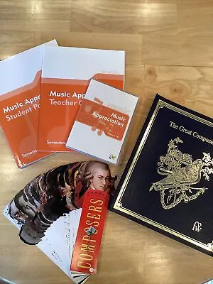 Music Appreciation W/ 6 CD’s And The Great Composers Book & Fandex - Homeschool? • $22