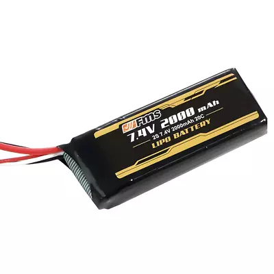 FMS 2000mAh 7.4v 2s LiPo Battery 2C Soft Case W/ XT30 Connector C1629 • $52
