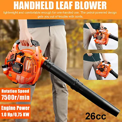 £65.99 • Buy Petrol Leaf Blower Air Blower Handheld 2-Stroke 400CFM Garden Yard Engine Tool