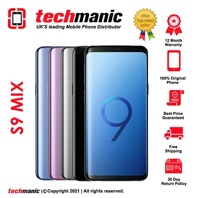 Samsung Galaxy S9 - 64GB (Unlocked) - All Colours (Dual SIM) - Lowest PRICE • £87.99