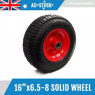16  6.5-8 Solid Wheelbarrow Wheel Non-Pneumatic Tyre Barrow Trolley Wagon 25mm • $74.99