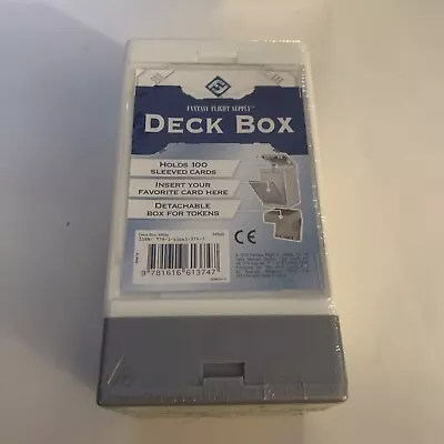 FANTASY FLIGHT SUPPLY: DECK BOX - WHITE With Gray Snap Case; SEALED New • $14.39