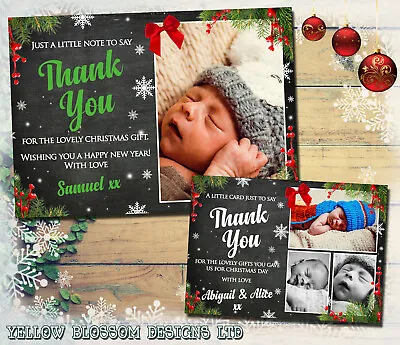 £8.99 • Buy 10 Personalised Christmas Thank You Cards Pack + Envelopes Photos Xmas Gift Kids