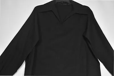 Black Shirt 2XL Adult Long Sleeve Mime Costume Entertainer Theatre Halloween • $13.99