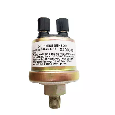 $12.99 • Buy 0-10 Bar Oil Pressure Sensor For Gauge 1/8-27NPT 0-150 Psi  Gauge Sender 2 Pins