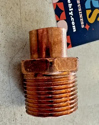 Copper Male Reducing Adapter 1/2  X 3/4  - C X M (NPT) - 1/2 In X 3/4 In Fitting • $8.17