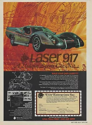 1979 Laser 917 Kit Car Ad VW Beetle Karmann-Ghia Vintage Magazine Advertisement • $3.50