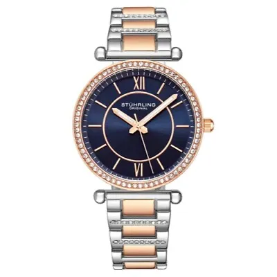 Stuhrling Original 3905 2 Vogue Quartz Stainless Steel Bracelet Womens Watch • $125