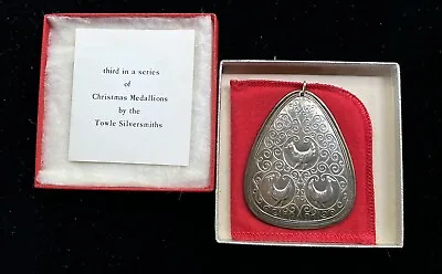 1973 Towle Sterling Silver 12 Days Of Christmas 3 French Hens Ornament • $60