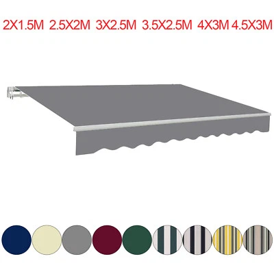 £96.95 • Buy Garden Patio Awning Canopy Sun Shade Shelter Replacement Fabric Top Cover+Frill
