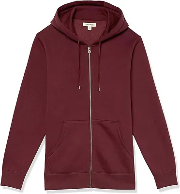 Goodthreads Men's Full-Zip Washed Fleece Hoodie - Burgundy - XXLT - New • $19.99