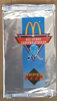 1991-92 Unopened Pack Of Upper Deck McDonalds All Stars Hockey Cards. Sealed • $0.99