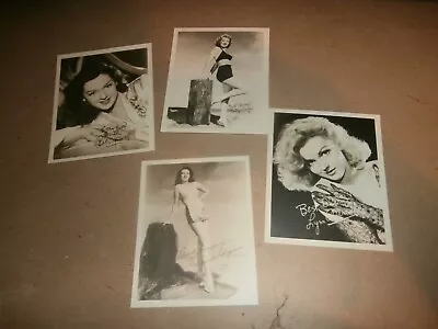 4 Vintage Press Publicity Signed Actress Photos Evelyn Keyes Rosalind Russell • $21.99