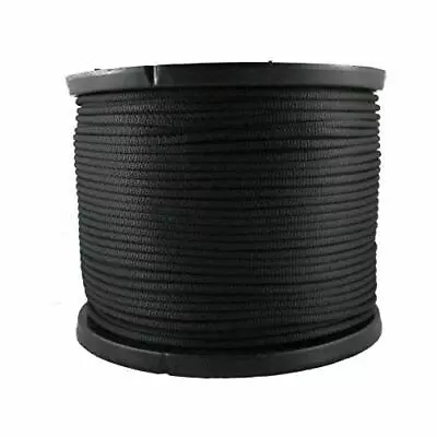 1/4 Inch Black Dacron Polyester Rope - 500 Foot Spool |  Assorted Sizes  • $26.33