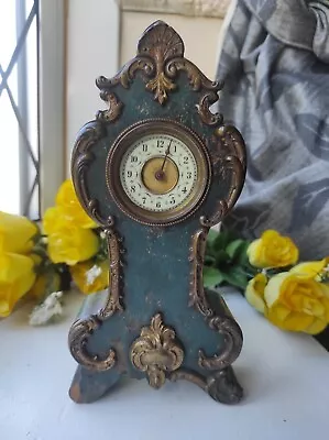 BAROQUE/ ROCOCO ANTIQUE MINIATURE CLOCK 4 RESTORATION OR PARTS H.A.C.? C1900 • £0.99