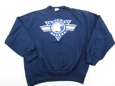 VINTAGE Sitka Alaska Sweatshirt Mens Large Long Sleeve Crew Neck Cotton Blend • $19.99