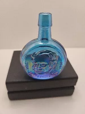 Vintage Wheaton Glass Miniature Iridescent Blue Glass Decanter–Zachary Taylor • $12.50