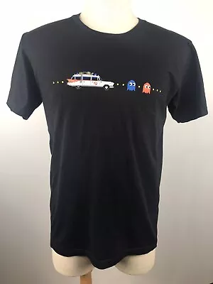 American Apparel T-Shirt Mens Large Crew Neck Tee Ghostbusters Play Pac-Man • $8.99