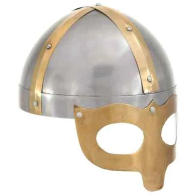 £64.63 • Buy Nice Viking Helmet Antique Replica LARP Silver Steel