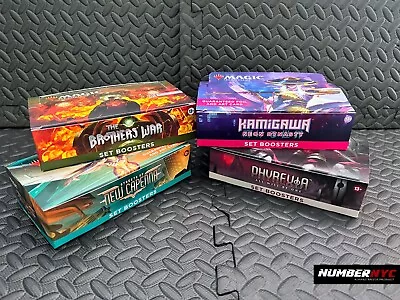 4x MTG EMPTY Set Booster Boxes Brothers War New Capenna Neon Dynasty Phyrexia • $22.99