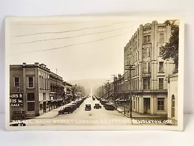 RPPC Pendleton Oregon Postcard Main Street Looking SE WACO W Andrews Baker Or • $19.95