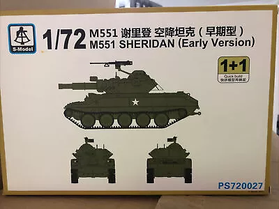 1/72  M551 Sheridan Tank Kit 2 In A Box PS720027 • $23.04