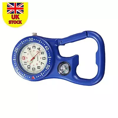 Durable Compass Corkscrew Carabiner Clip Watch Luminous Pocket Watch Accessories • £14.26