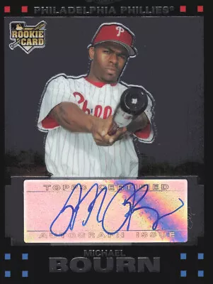 2007 Topps Chrome Michael Bourn Rookie Autograph Auto RC #359 Phillies • $5