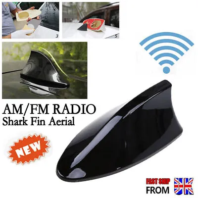 £7.99 • Buy Universal Car Aerial Antenna Shark Fin Roof Refit Radio AM/FM Signal Black AR
