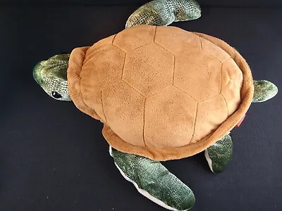 Soft Stuffed Animal Plush Sea Turtle Pillow Adventure Planet Green Brown  ~20  • $18