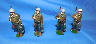 Vintage 1950 Era Timpo Metal American GI Soldiers 4 In One Pose • $26