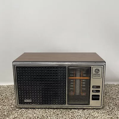 Vintage General Electric GE AM/FM Radio Model NO 7-4115B Tested Works VGC • $35