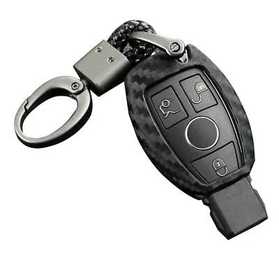 $6.88 • Buy For Mercedes-Benz Carbon Fiber Smart Car Key Case Cover Fob Holder Accessories
