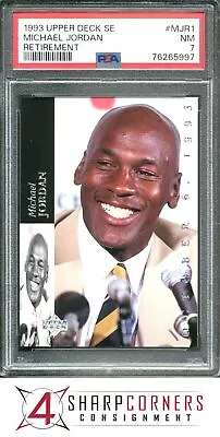 1993 Upper Deck Se Michael Jordan Retirement #mjr1 Hof Psa 7 K3688392-997 • $9.89