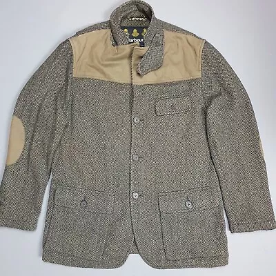 BARBOUR Tweed Sports Jacket Coat Men's Wool Blazer Norfolk Shooting 40-42R M/L • $94.74