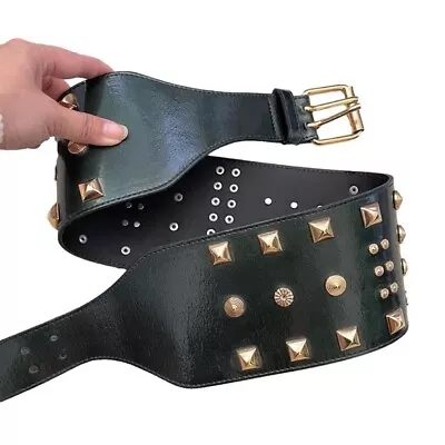 Matthew Williamson For H&M Wide Studded Leather Belt - 30.5-33.5/M • $135