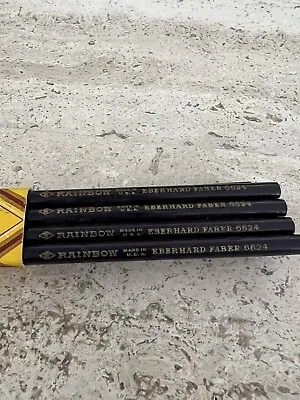 12 Vintage Eberhard Faber Rainbow Name Brand 6624 Pencils • $15