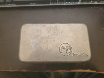 $11 • Buy Vintage Dixie Fruit Cake Baking Mix Tin Embossed Camel Logo 1930’s-1940’s