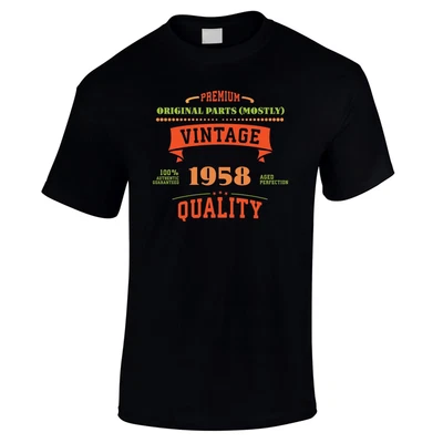 £10.97 • Buy 65th Birthday Gifts For Men - Vintage Quality 1958 T Shirt Gift Ideas For Him