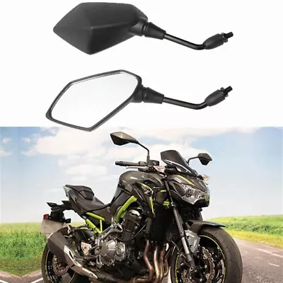 Motorcycle Rearview Side Mirrors For 2018 2017 2016 2015 2014 Kawasaki KLR 650 • $25.28