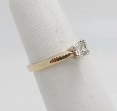1/3CT Princess Diamond Solitaire Engagement Wedding Bridal Ring 14K Yellow Gold • $369.99