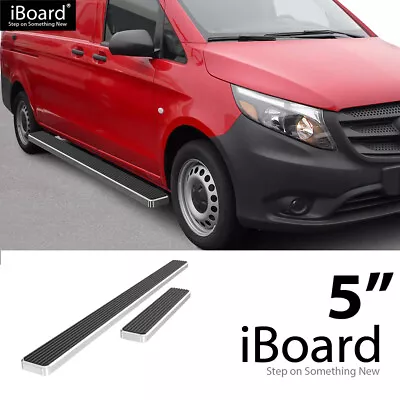 Running Board Step 5in Aluminum Silver Fit Mercedes-Benz Metris Cargo Van 16-23 • $179