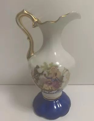 Meissner Limoges France Porcelain Jug Romantic Scene • £10