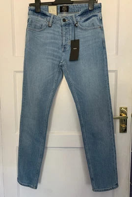 £64.99 • Buy Lovely Neuw Stockholm IGGY Tapered Blue Organic Cotton Skinny Jeans Size 30/30