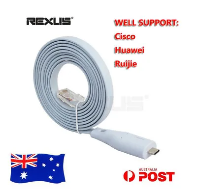 USB-C To Rj45 Network Console Cable Rollover Cord For Cisco Router  PC Laptop AU • $16.50