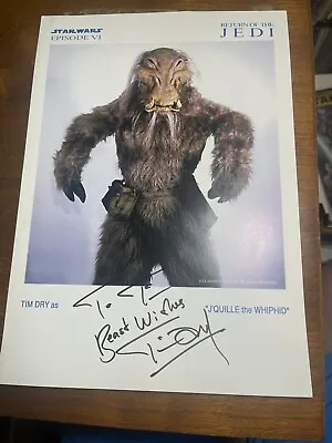 £48.34 • Buy Star Wars Return Of The Jedi ROTJ J’Quille Whiphid Signed 8x11.5 Photo Tim Dry